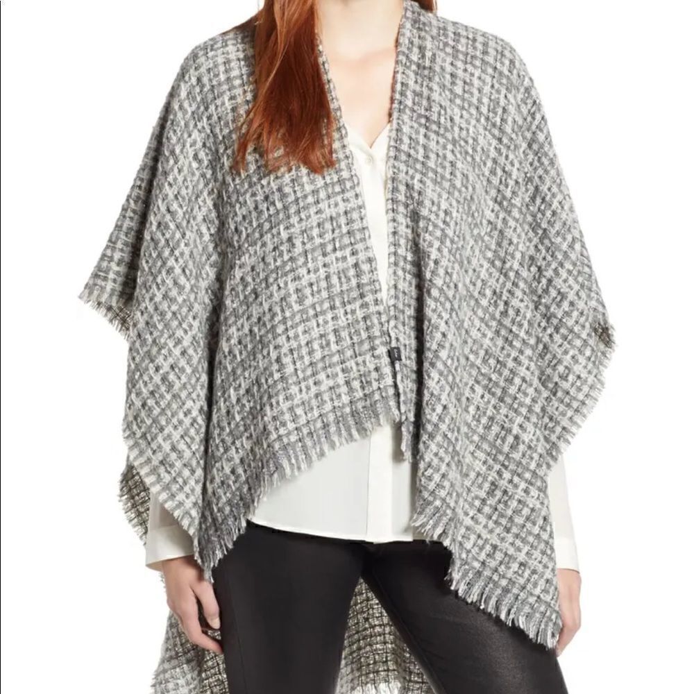 Echo Women’s Metallic Tweed Ruana Poncho